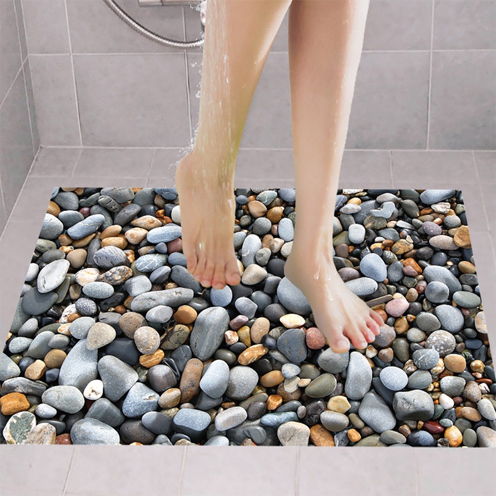 3D Kopfsteinpflaster Selbst Klebe Tapete Abnehmbare 3D Boden Aufkleber Schlecht Küche Bodenfliesen PVC Wasserdichte Zauberstab Papier