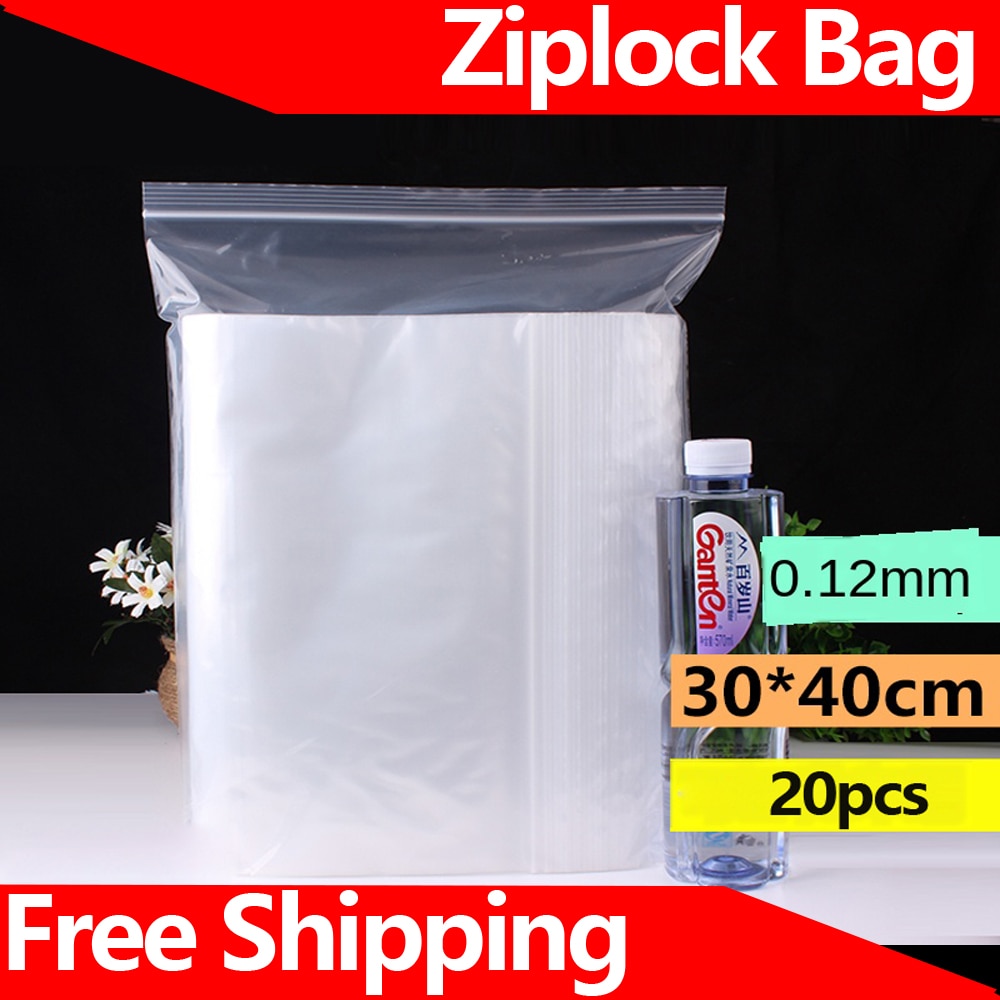 Große Ziplock Tasche transparent Kunststoff Tasche Kunststoff Verpackung Tasche 30x40cm Große Lebensmittel Abdichtung Tasche Frische-Halten plasticBag100Stck