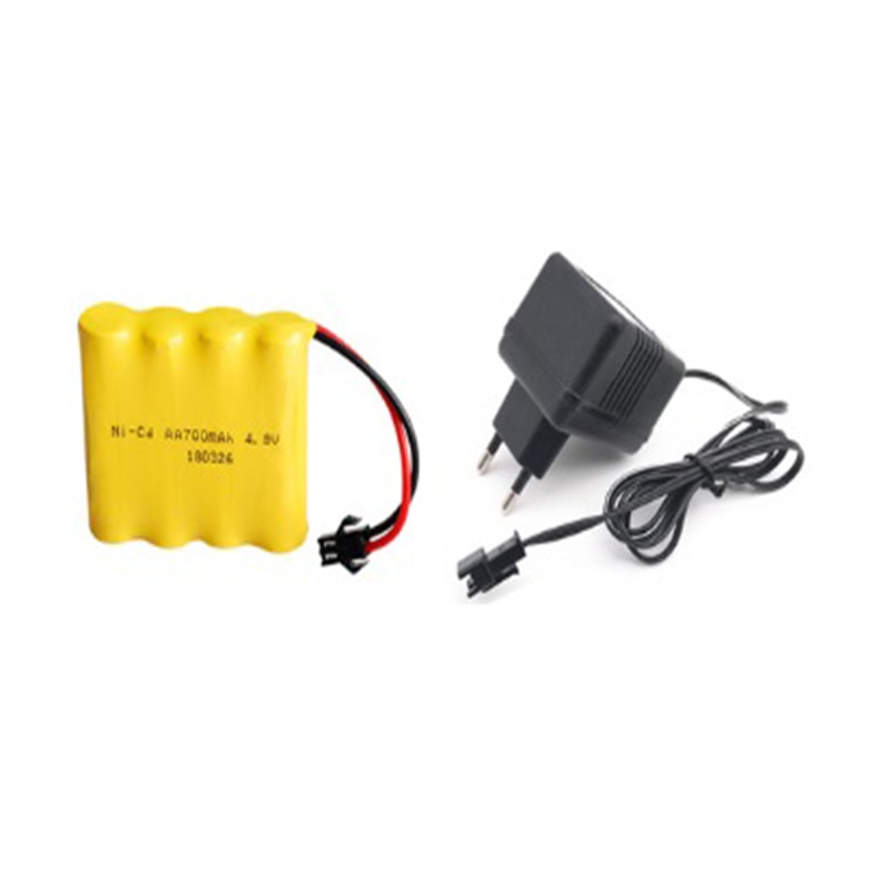Wiederaufladbare AA Batterie Pack Fernbedienung Spielzeug Auto Batterie 4,8 V 700mAh Ni-CD Batterie SM-2P Mit 4,8 V Ladegerät 4,8 V Ni-CD