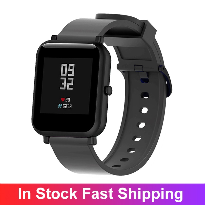 Silikon Sport Uhr Band Für Xiaomi Huami Amazfit Bip Uhr Aktive Clever Armbinde 20MM Uhr Ersatz Neue Gurt