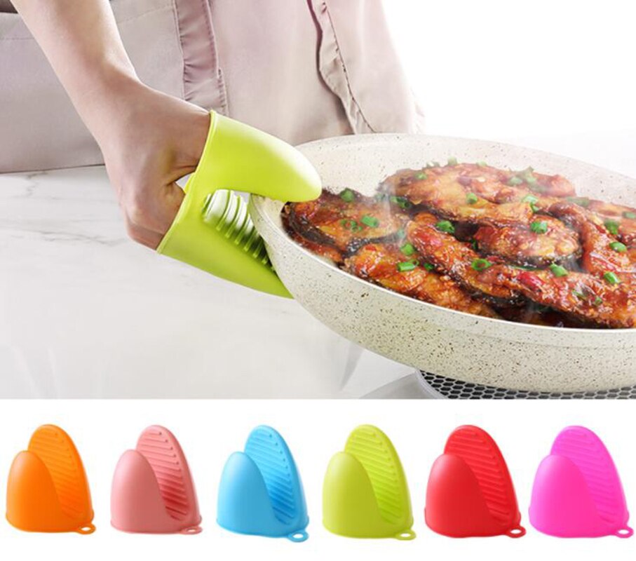 Silikon Anti-verbrühungen Ofen Handschuhe Küche Grill Handschuhe Topflappen Tablett Erzähler Gestell Ofen Hand Klemme Backofen Hand Klemme