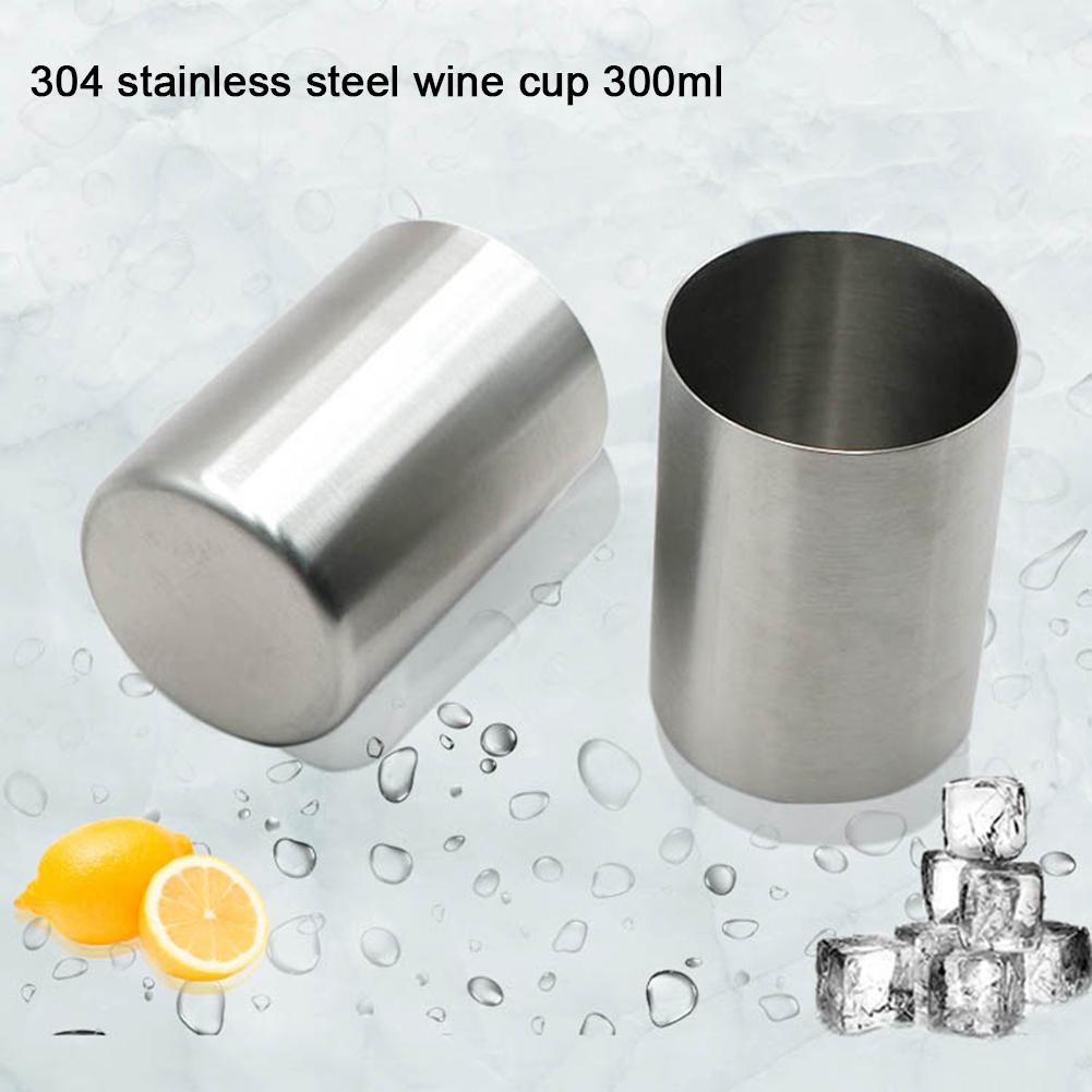 300ML Tasse 304 Edelstahl Tassen mit Saft Bahre Glas Teil Tassen Becher Pint Metall Küche Trinken Becher Bar liefert
