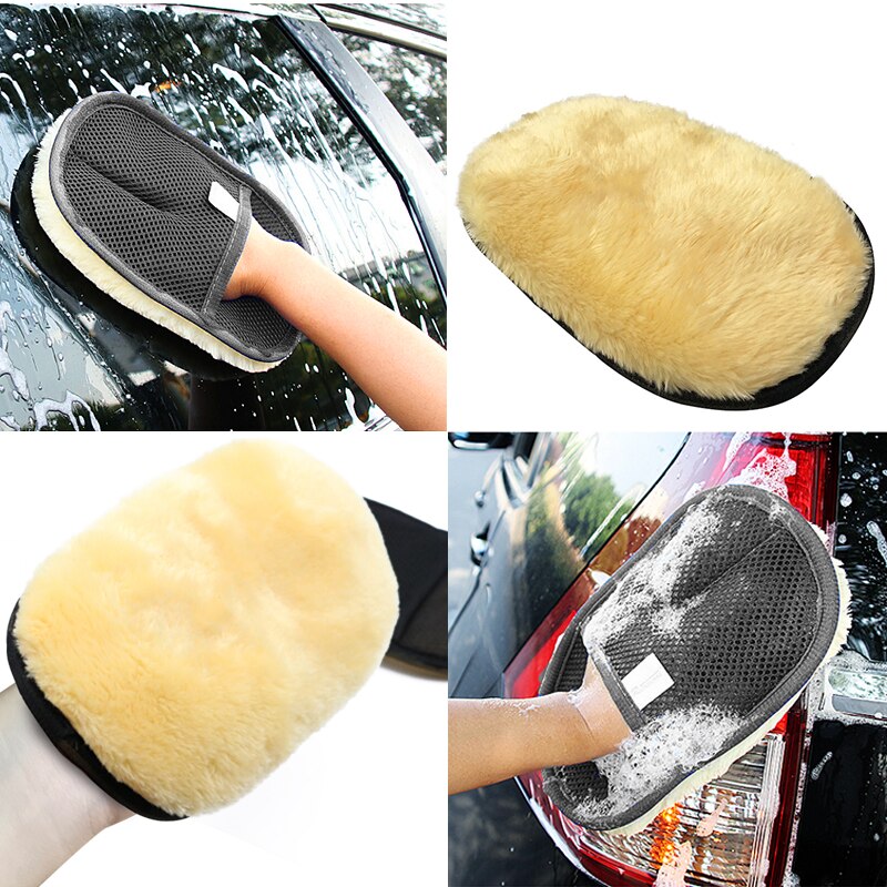 Auto Pflege Reinigung Pinsel Polieren Fausthandschuh Pinsel Super Sauber Wolle Auto Waschen Handschuh Auto Reinigung Pinsel Auto Motorrad Unterlegscheibe