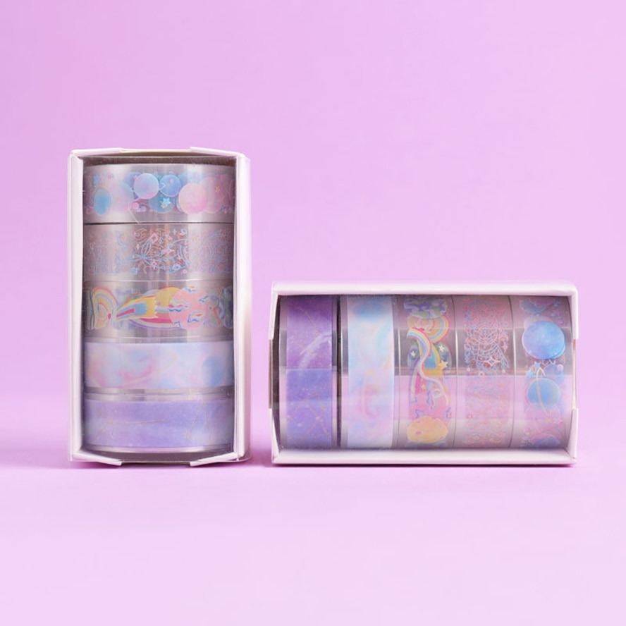Washi Band transparent washitape sternenklar Himmel Maskierung Band 5 Teile/satz cinta adhesiva decorativa kawaii schreibwaren verwaschen Band