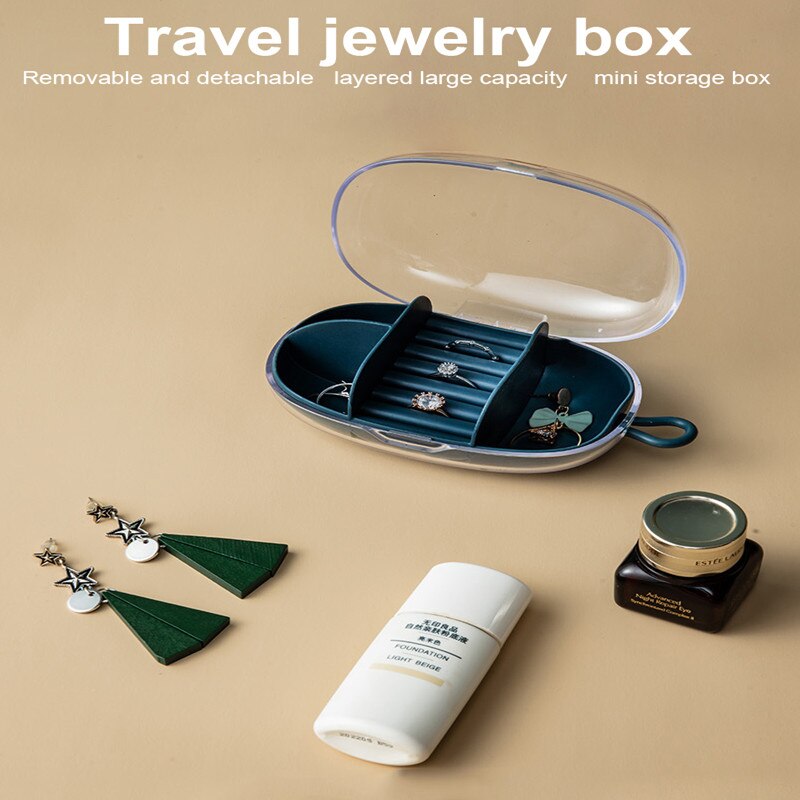 1pc Neueste Hohe Qulity Einfache Schmuck Kasten Ohrringe Kreative Tragbare Schmuck Lagerung Kasten Ohrringe Ring Ring Kleine Schmuck Kasten