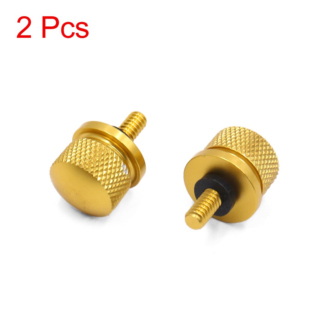 X Autohaux 2Stck 6mm Dia Motorrad Sitz Bolzen Schraube für Harley Davidson CNC Motorrad Gerändelt Sitz Berg Bolzen schraube Kappe