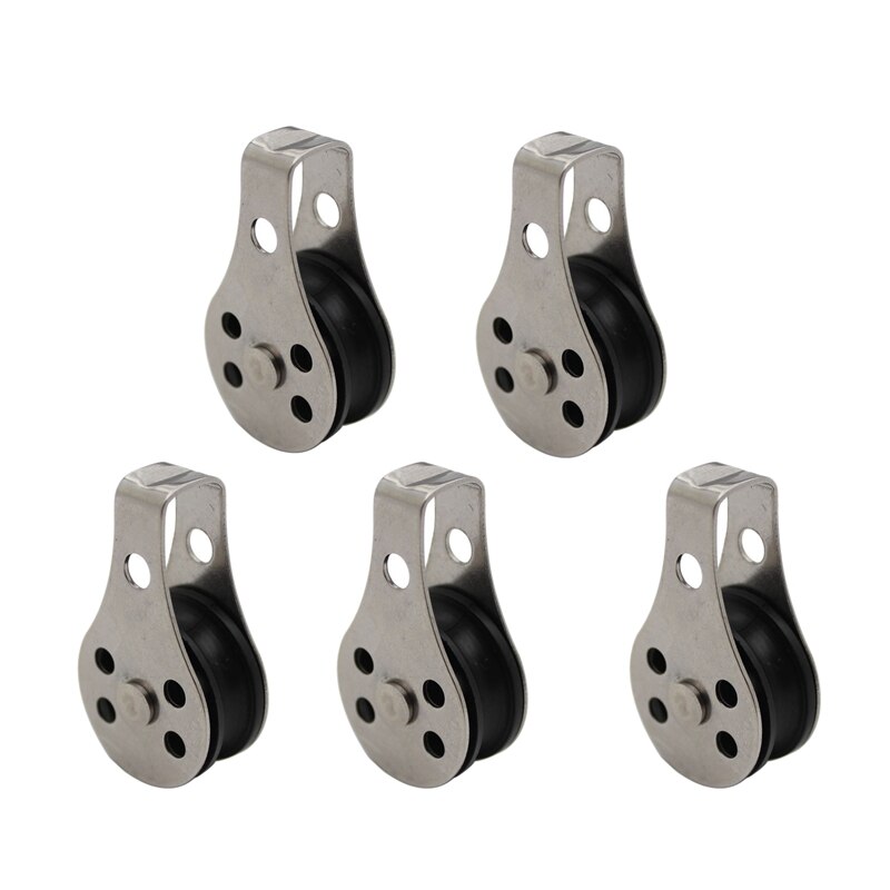5Stck Edelstahl Rolle 25mm Blöcke Seil Marine Hardware- für Kajak Kanu Stiefel Anker Wagen Bausatz Förderung