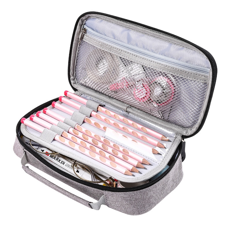 Tragbare Bleistift fallen Große Kapazität Bleistift Fällen Einfarbig Estuche Escolar Piornik Szkolny Multifunktions Trousse Scolaire