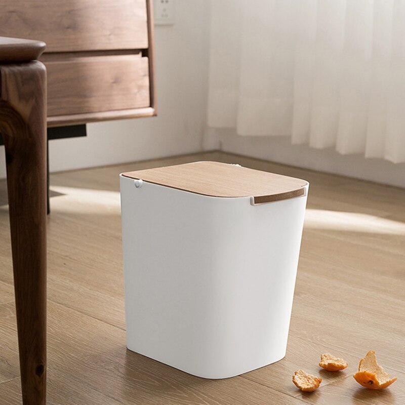 Umwelt Mülleimer Haushalt Mülleimer Presse Lagerung Behälter mit Deckel Mülleimer Küche Schlecht Mülleimer Weiß