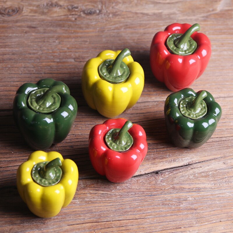 Gelb Trompete Pfeffer bilden Keramik Tee Können Tragbare Reise Tragen-Auf Speicher Verschlossenen Dekoration Restaurant Dekoration Hause D