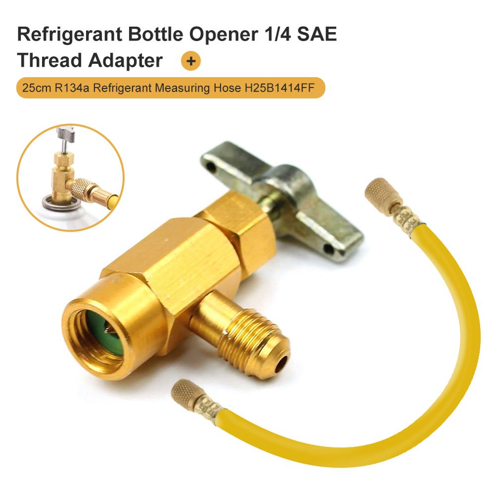 3 kältemittel Flasche Öffner 1/4 SAE Gewinde Adapter R-134a Öffner Ventil Werkzeug Auto Teile Adapter Tanken Klimaanlage Werkzeug