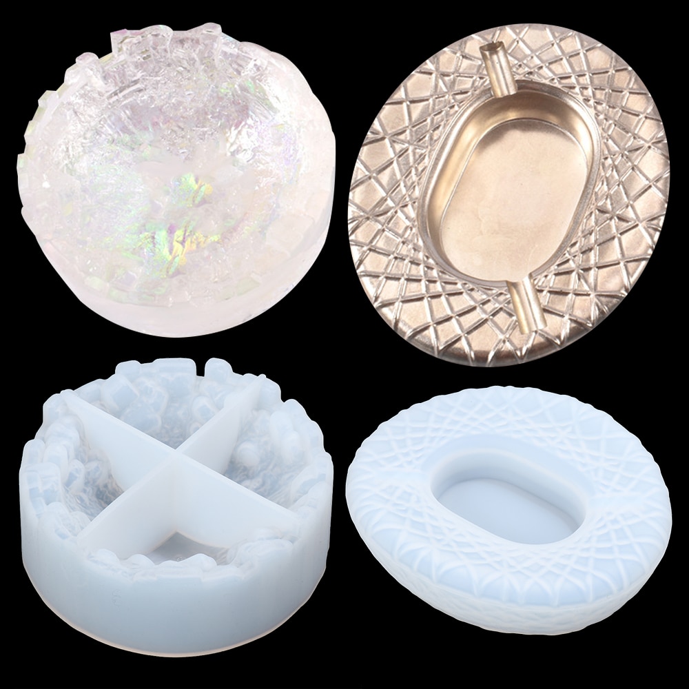 transparent Weiß DIY Aschenbecher bilden Harz Kristall Silikon bilden Hand Machen Handwerk Schimmel Blume Herz bilden Schimmel
