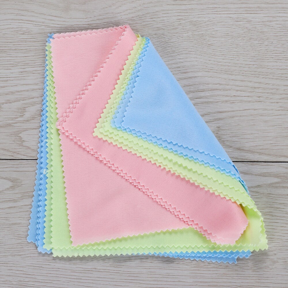 5 stücke Mikrofaser Tücher für Brillen Bildschirme Linsen Tabletten Telefone Laptop LCD Zarte Oberflächen Sauber Objektiv Tuch 14x14cm