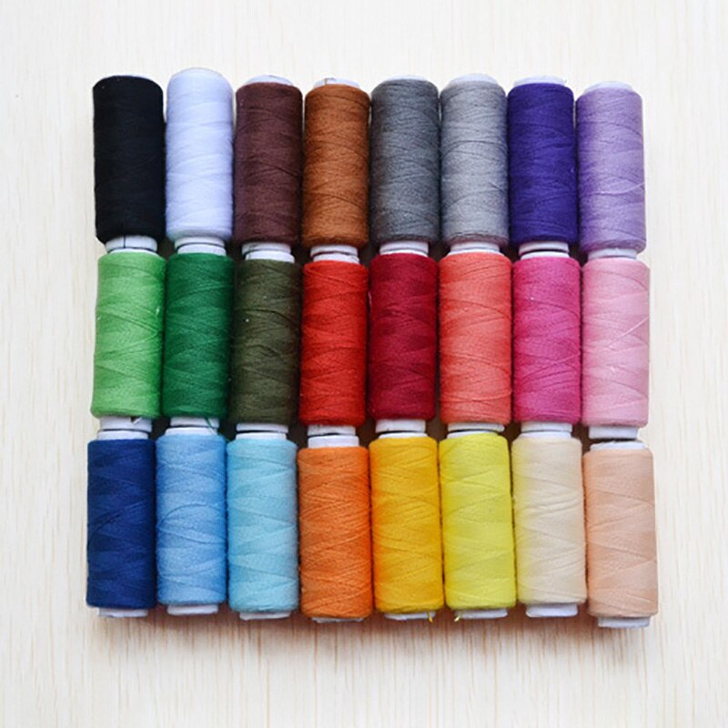 24 stücke 200 Meter handgefertigt Nähgarn Polyester Gewinde einstellen Von Gewinde Für Nähmaschine NäHenne Bausatz Gewinde Kasten NäHenne liefert