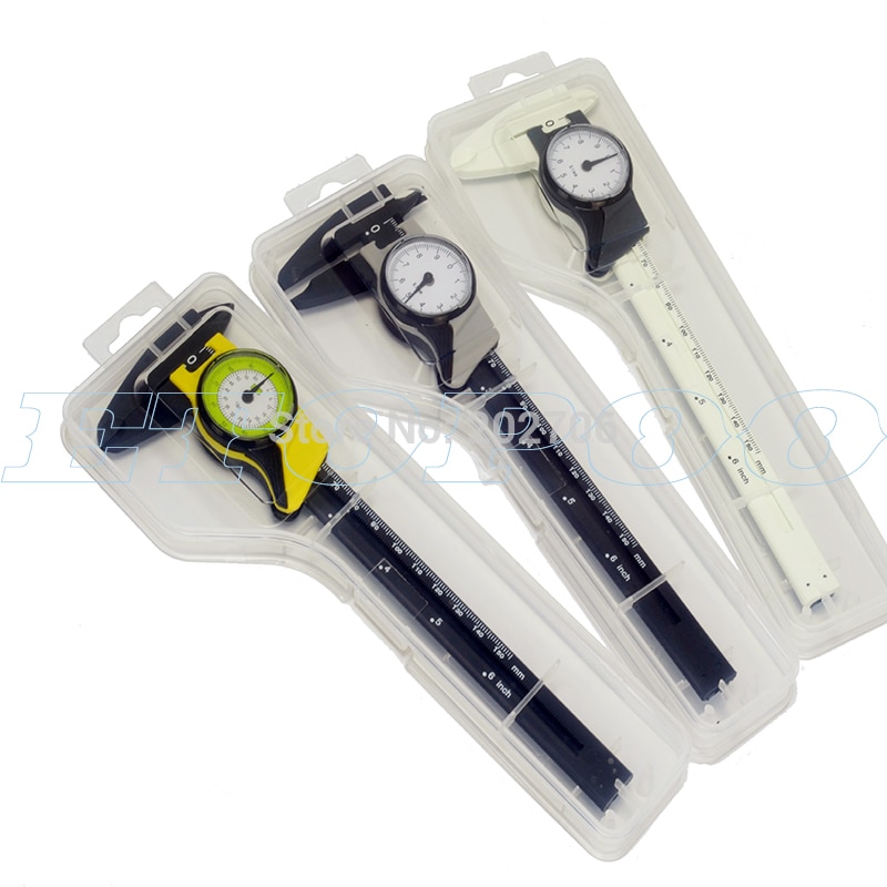 1 einstellen 6 Zoll 150mm Zifferblatt Sattel Kunststoff Messschieber 4 Weg Messgerät Mikrometer tragbare kunststoff Band Meter Sauerei sattel