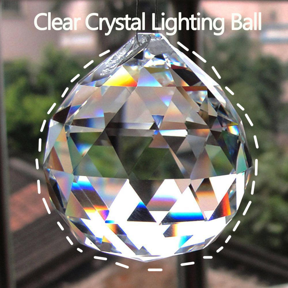20/30/40mm Mehrere Farbe Kristall Beleuchtung Ball Feng Shui Lampe Ball Prisma Regenbogen Sonne Fänger hause hochzeit Party Dekor Ornament