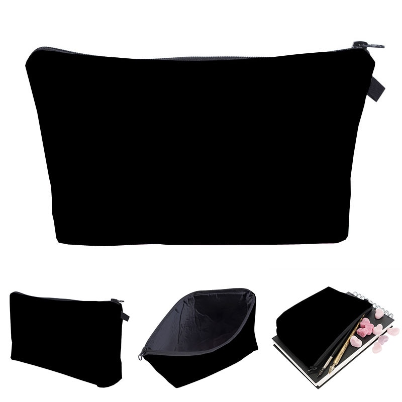 Kosmetische Veranstalter Tasche Machen hoch Wärme Druck Kosmetik Tasche Frauen machen-hoch Tasche Kultur Werkzeug Schwarz Taschen Reißverschluss
