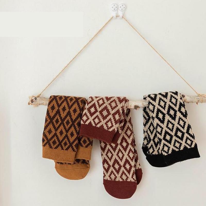 Neugeborenen Baby Socken Baumwolle Nette Diamant Plaid Socken Kleinkind Kleinkind Socken Kleinkind Anti-Unterhose Kleinkind Mädchen Kurze Bebe socke