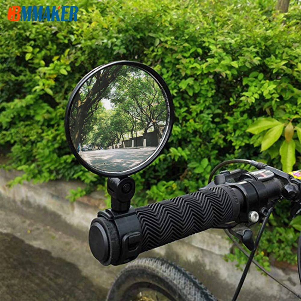 Cbmmaker Fahrrad Rück Lenker Spiegel Radfahren Rückansicht für MTB Fahrrad Silikon Griff Rückspiegel Radfahren Fahrrad Fahrrad