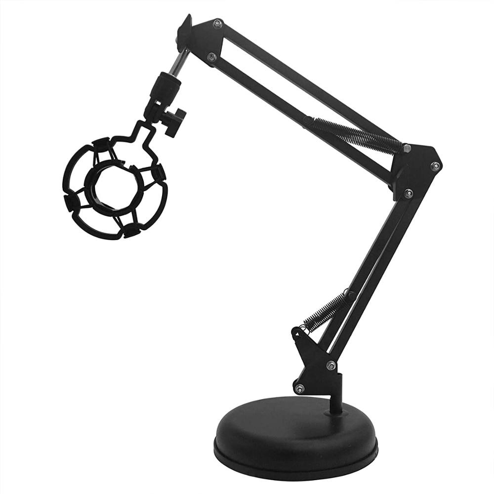 Schreibtisch Mikrofon Stand, Einstellbare Mikrofon Suspension Boom Schere Arm Stehen mit Mic Schock montieren für leichte Micphone