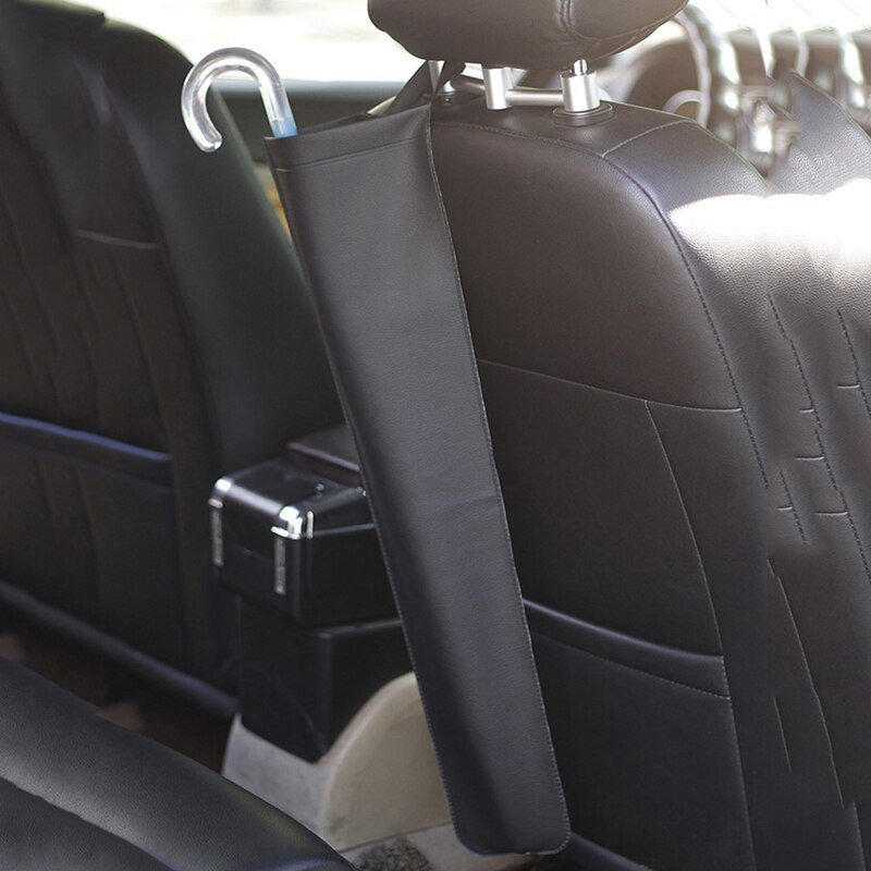 Universal- Auto Regenschirm Tasche Leder Faltbare Auto Auto Sitz Zurück Wasserdichte Regenschirm Lagerung Organizer Abdeckung fallen Auto Zubehör