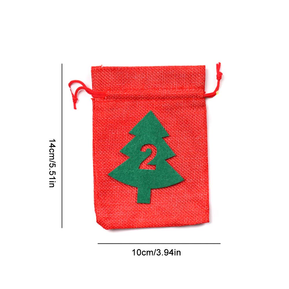 24Stck Weihnachten Advent Kalender Countdown Taschen Hängen Sack Taschen Mit Clip Seil Neue Jahr Weihnachten Kalender Taschen Kerst