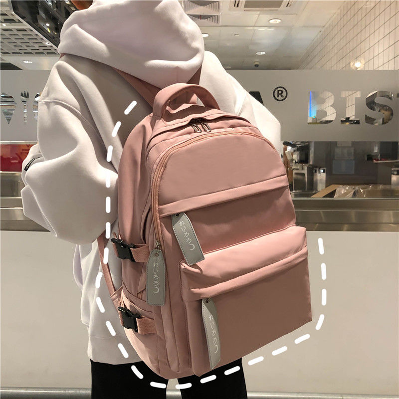 jugendlich Schule Taschen für Mädchen Rucksack Frauen Teenager-Schüler Bookbags Große Kapazität Solide Nylon Wasserdichte Junior hoch Tasche Schule