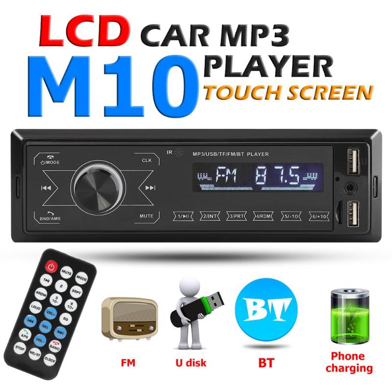Bluetooth 4,0 M10 Single 1 Lärm Autoradio Auto Stereo MP3 Spieler in Bindestrich AUX-in FM Radio Empfänger MP3 kopf Einheit Auto Audio--Spieler