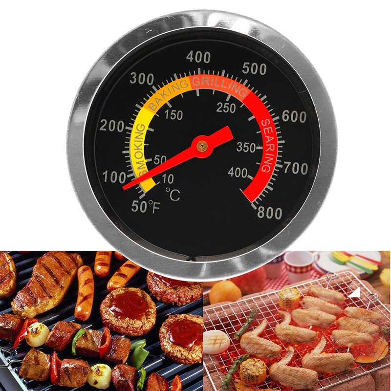 Edelstahl Grill BBQ Raucher Grill Thermometer Temperatur Messgerät 10-400 grad Whosale &Ampere;
