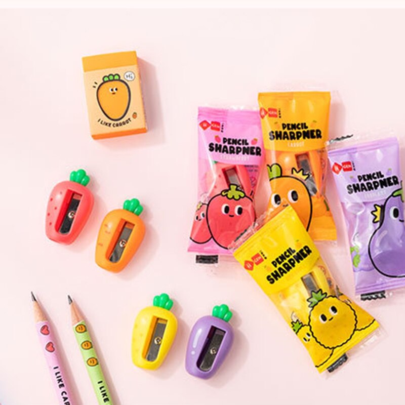 4 Stck Nette Karotte Bleistift Spitzer Kreative Obst Bleistift Spitzer Für freundlicher Preise Koreanische Schreibwaren Kawaii Schule Liefert