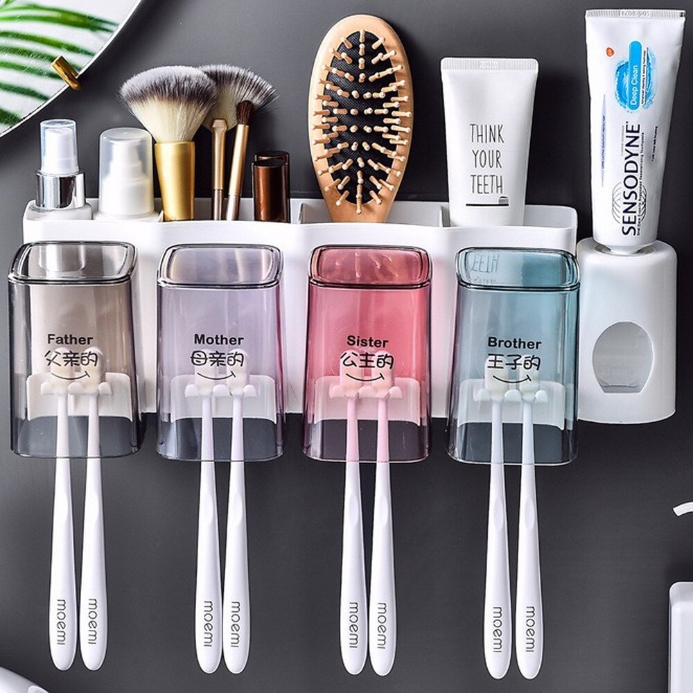 Multifunktionale Zahnbürste Halfter und Mundwasser Tasse einstellen schlagen-freies Zahn Tasse Halfter Zahnpasta Presse Zahn Halfter Waschen Tasse