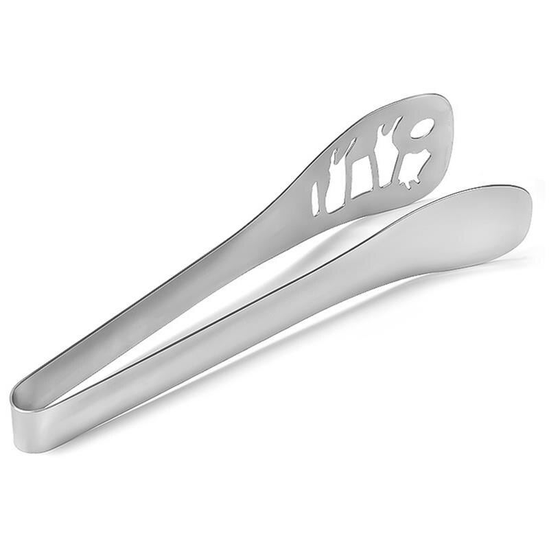 Kapmore 1pc Edelstahl Lebensmittel Zange Verdicken Wärme Beständig Grill Zange Steak Tong Kochen Werkzeuge Zubehör BBQ Werkzeuge