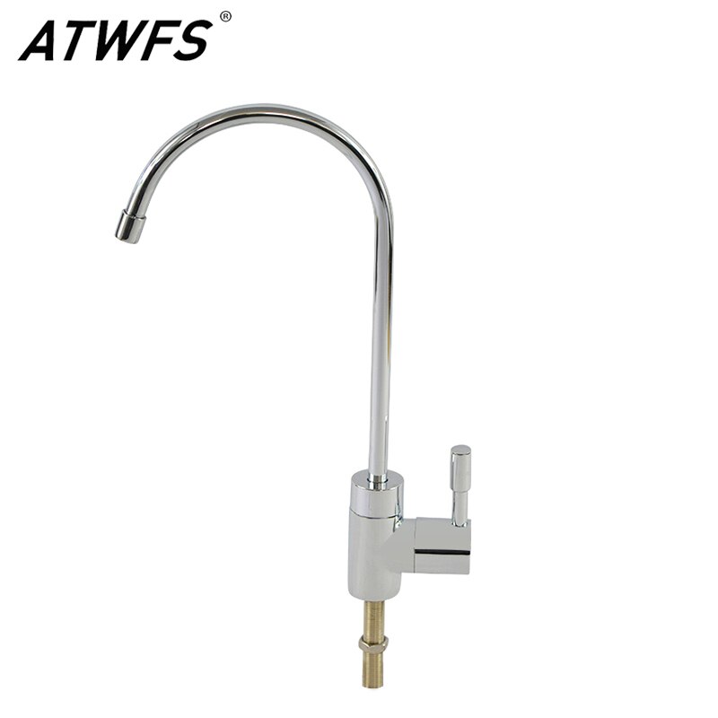 ATWFS Luxus Einzel-griff 1/4'' Wasserhahn 1/4'' Schlauch Schnell Verbinden Küche Trinkwasser klopfen Wasserhahn RO Wasser Filter Teile