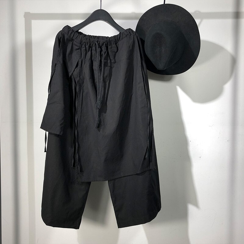 Owen Seak Männer Pantskirt lässig Kreuz Hosen hoch Straße Tragen Hosen Männer Kleidung der Jogginghose Frühling Harem Hosen