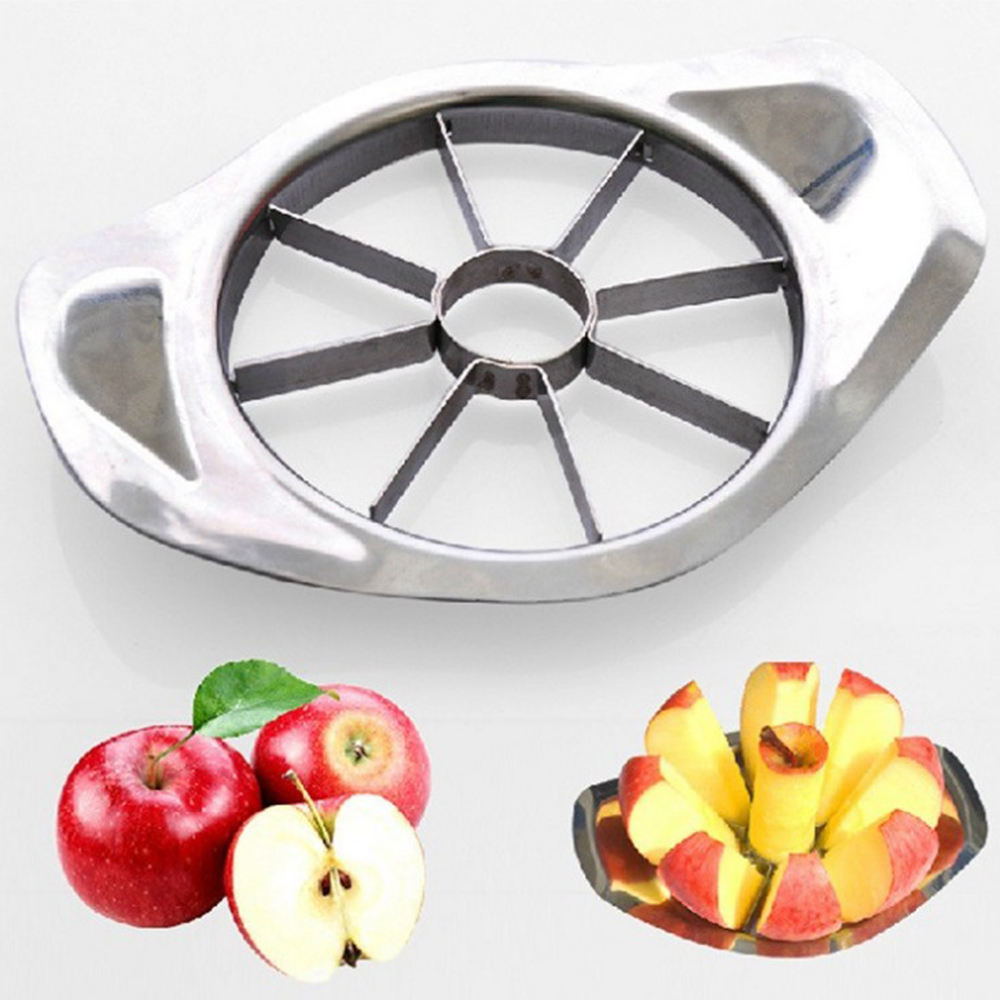 Edelstahl Apfel Cutter Obst Birne Teiler Schneidemaschine Schneiden Corer Kochen Gemüse Werkzeuge Zerhacker Küche Spielereien Zubehör