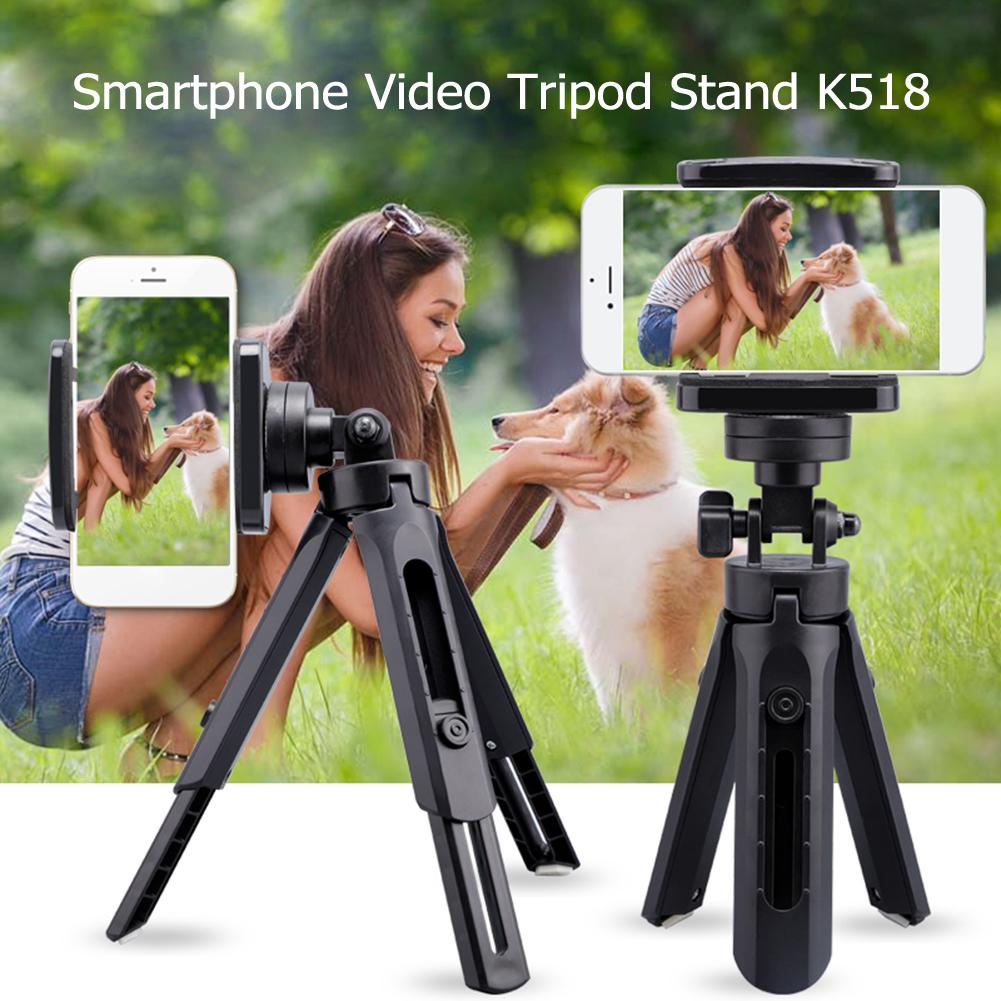 Video Stativ Griff Mini Teleskop Smartphone Griff Kompakte Selfie Stock Stabilisator Stativ für Telefon Clip