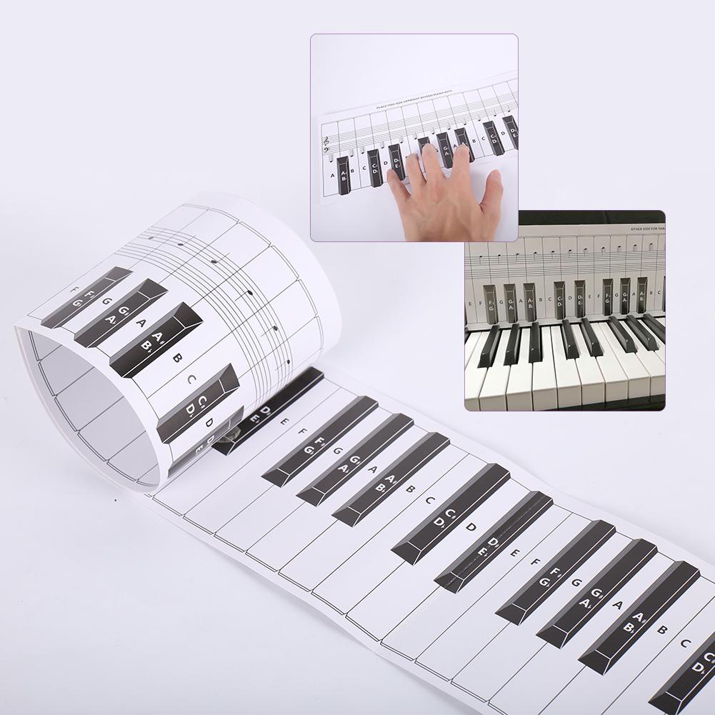Doppel Seiten Klavier Tasten Diagramm Klavier Tastatur ÜSpund Papier Tastatur Ausbildung führen Klavier Mitarbeiter Kontrast Zeichnung Akkord Diagramm