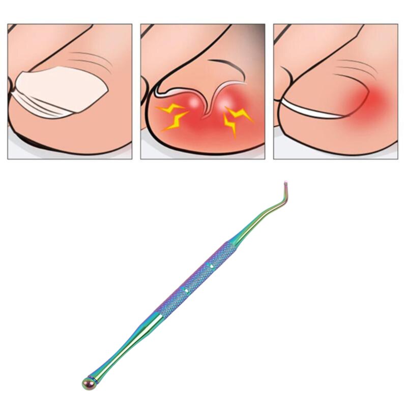 Regenbogen Cutter Nagel Werkzeuge Doppel Nagel Flache Polieren Entferner Häutchen Pusher Manikübetreffend Nagel Entladen Hobel Nagel Schleifen