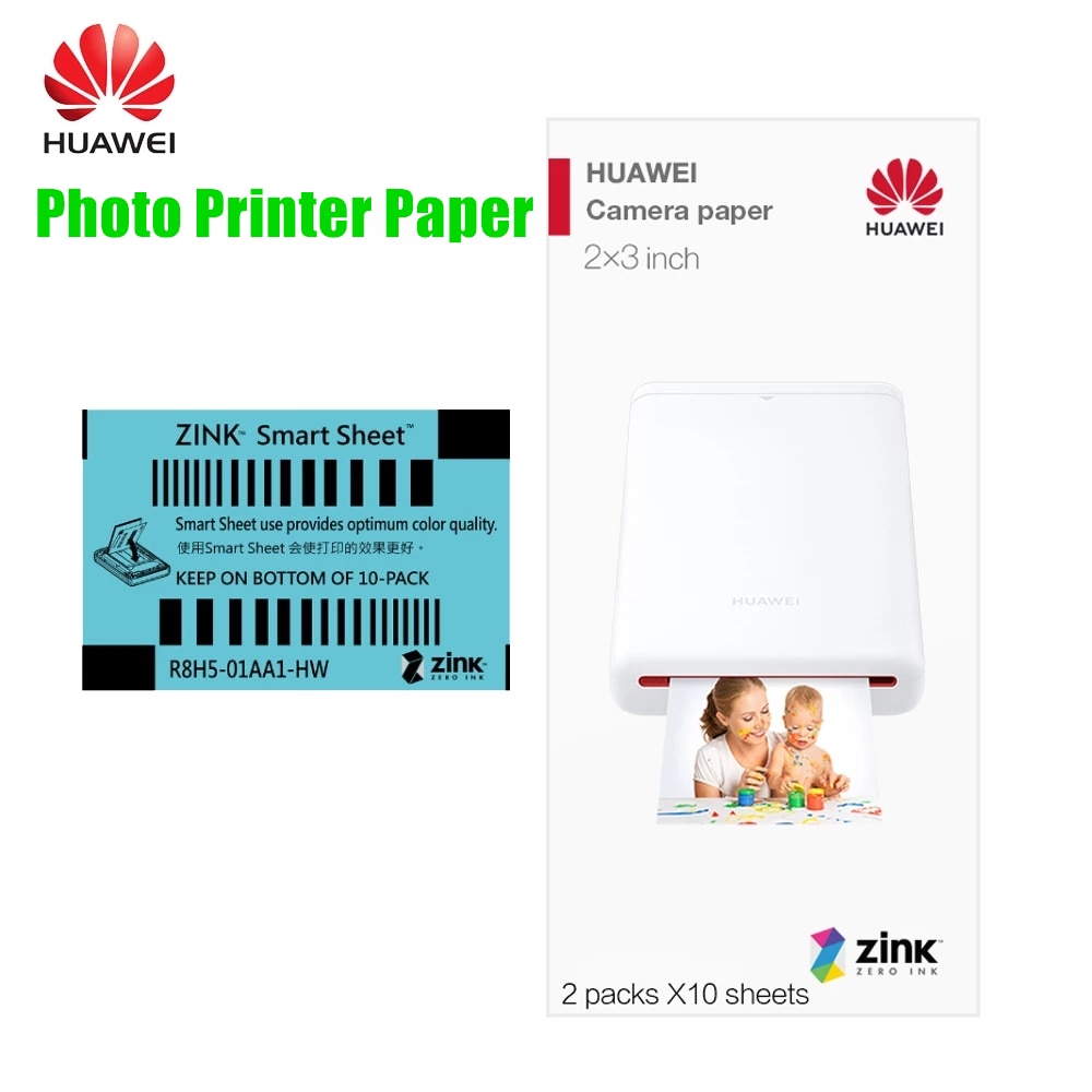 100 blätter HUAWEI Foto Papier Zink 2*3 zoll Mit Anti-fälschung Für HUAWEI Mini Tragbare Tasche Foto AR Drucker CV80
