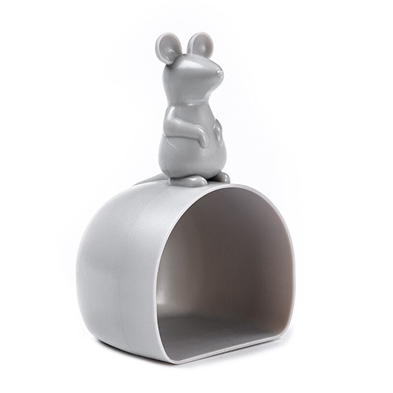 Reis Messbecher Kunststoff Dunkelgrau Maus bilden Leichte Getreide Reis Löffel Reis Tasse Kreative Heimat Küche Sauerei Werkzeug