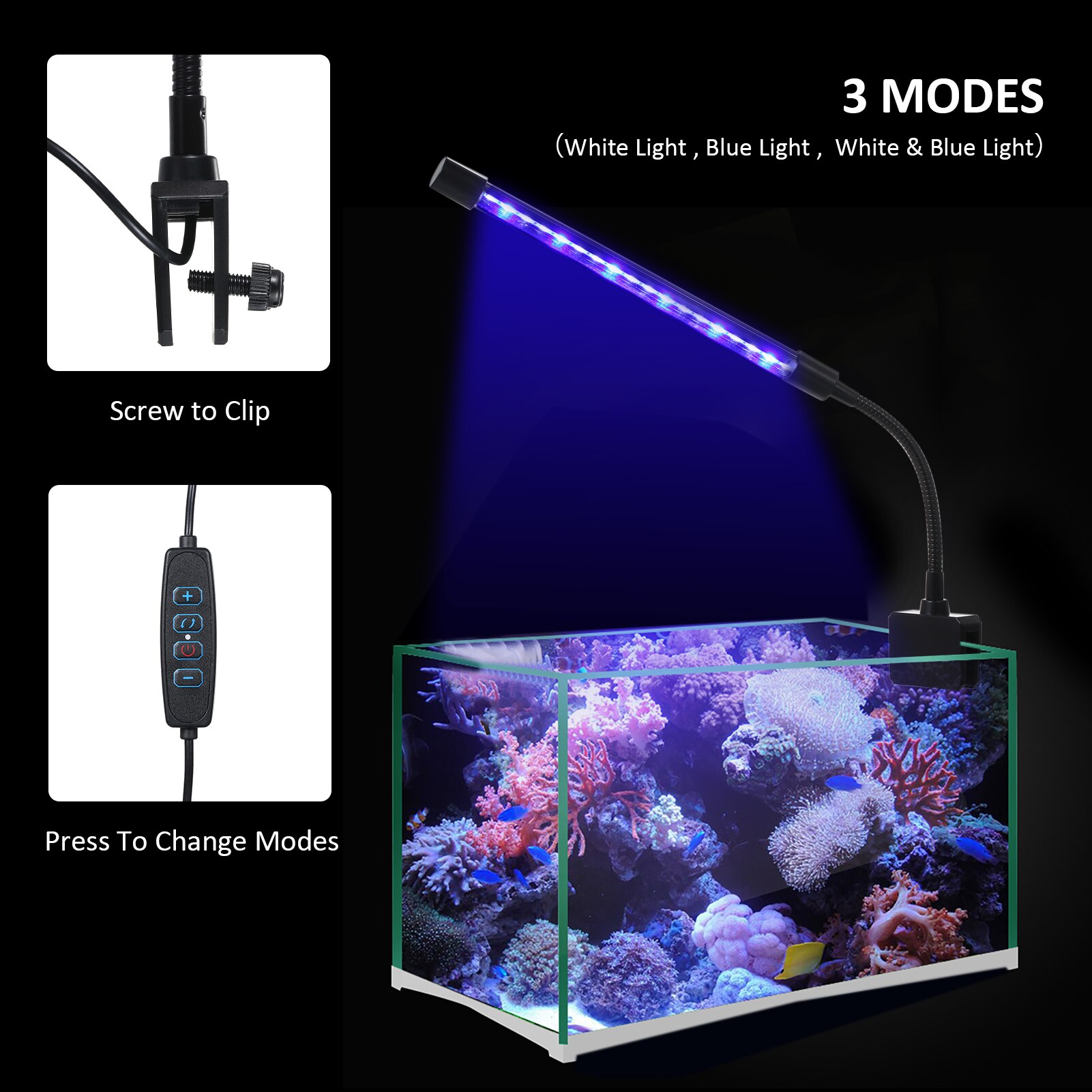 DC 5V 7W 18LED Aquarium Licht Aquarium Tauch Licht Lampe Wasserdichte Unterwasser LED-leuchten Aquarium Beleuchtung
