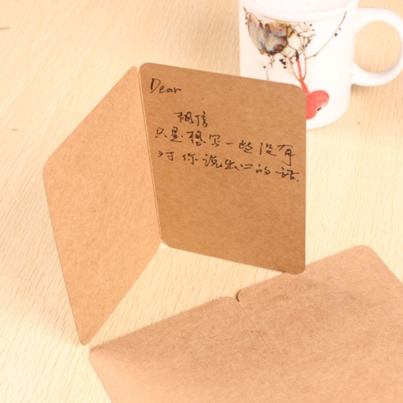 10 stücke Weiß Schwarz Kraft Papier Klapp Karte Leere Postkarte knapp Umschlag Gruß Karte Skizze Zeichnung Graffiti gemalt Karte
