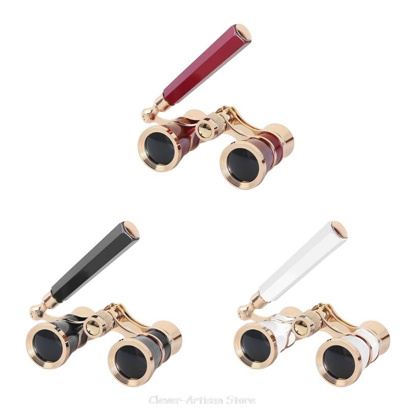 Mini Protable Jahrgang Gläser Fernglas Teleskop mit Griff Frauen Elegante Mehrzweck Oper Au 24 20