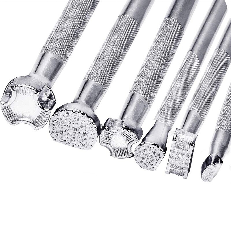 6Stck Leder Stempeln Werkzeug Leder Arbeiten Sattel Herstellung Briefmarken einstellen Besondere Form Briefmarke schlagen einstellen Leder Handwerk Werkzeug