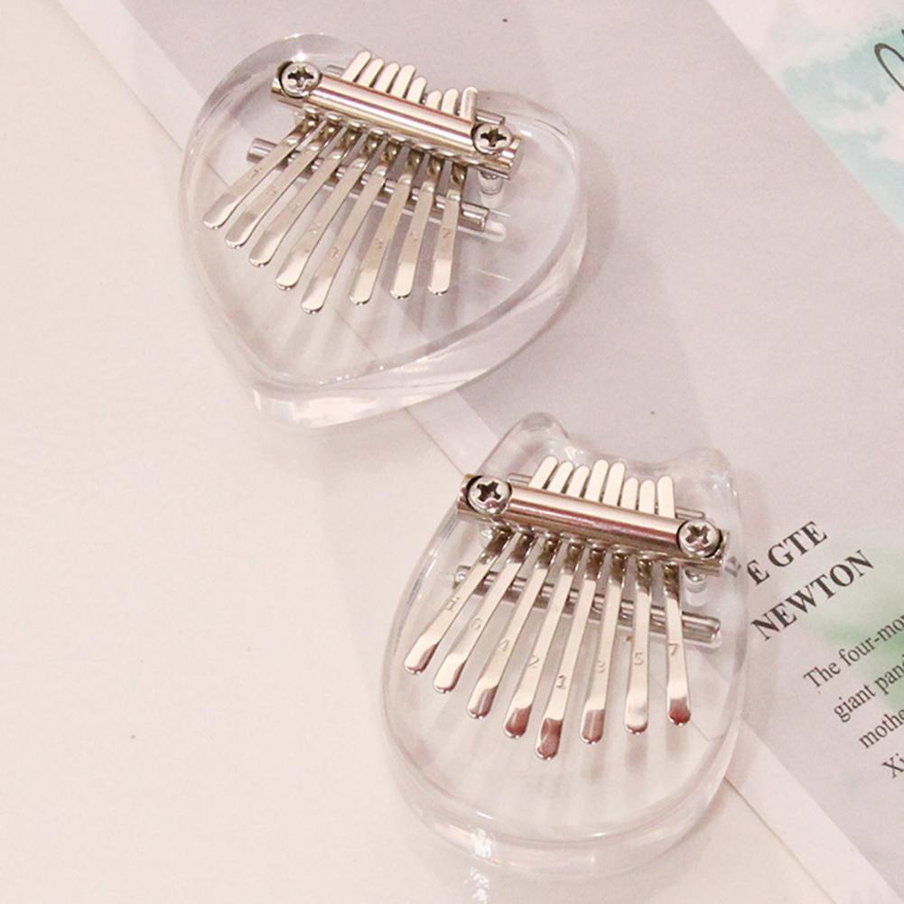 8-Tonne transparent Faux Kristall Mini Daumen Klavier Nette Musical Instrument Mini Daumen Klavier Musical Instrument