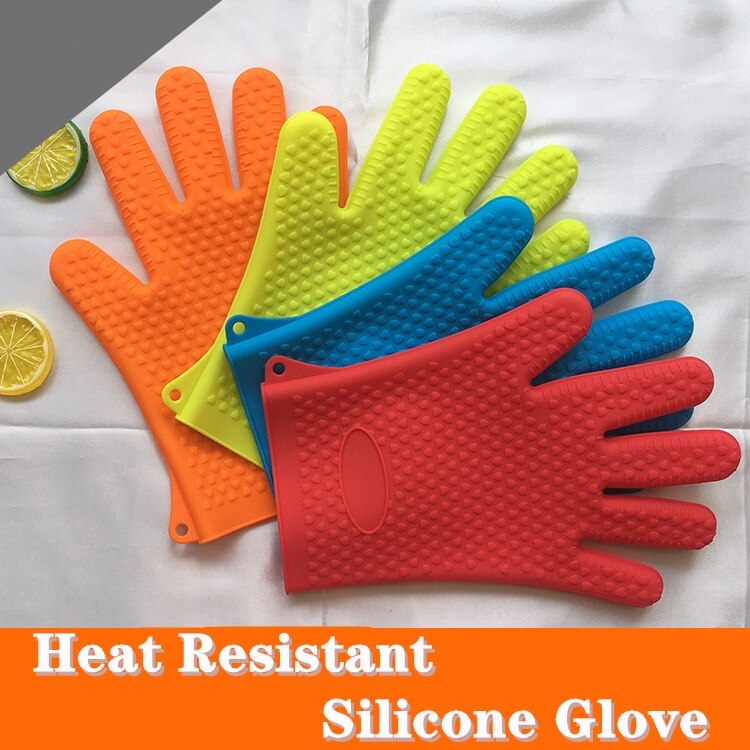 1 stücke Neue Silikon Backofen Küche Handschuh Wärme Beständig Starke Kochen BBQ Grill Handschuh Backofen Handschuhe Küche Spielereien Küche Zubehör