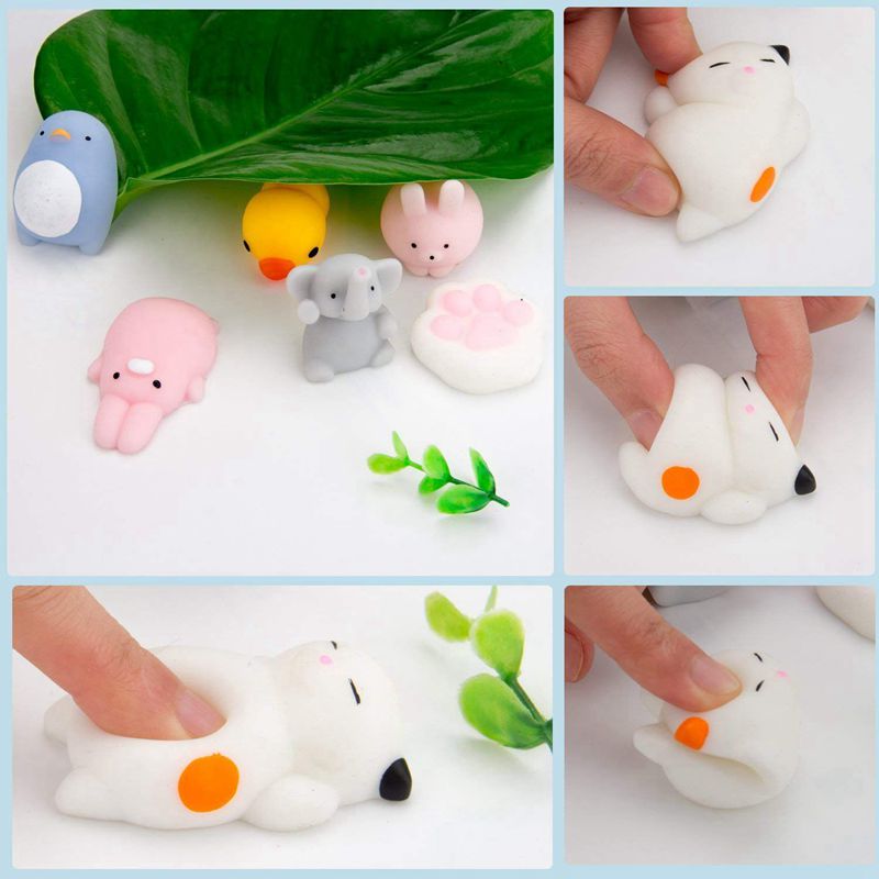 Lief 30 Stck Nette Ebene Mochi Squishy, Kawaii Mini Weichen quetschen Spielzeug, zappeln Hand Spielzeug für freundlicher , betonen Linderung, Dekoration, 30