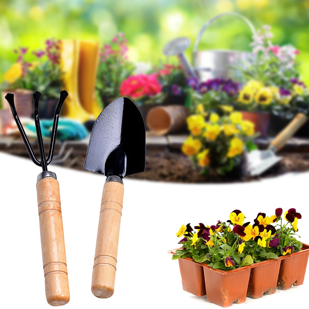 Mini Garten Schaufeln Klaue Werkzeug mit Holz Griffe DIY Garten Hand Werkzeuge Für Multi-Funktionale Innen Gartenanlage Pflege