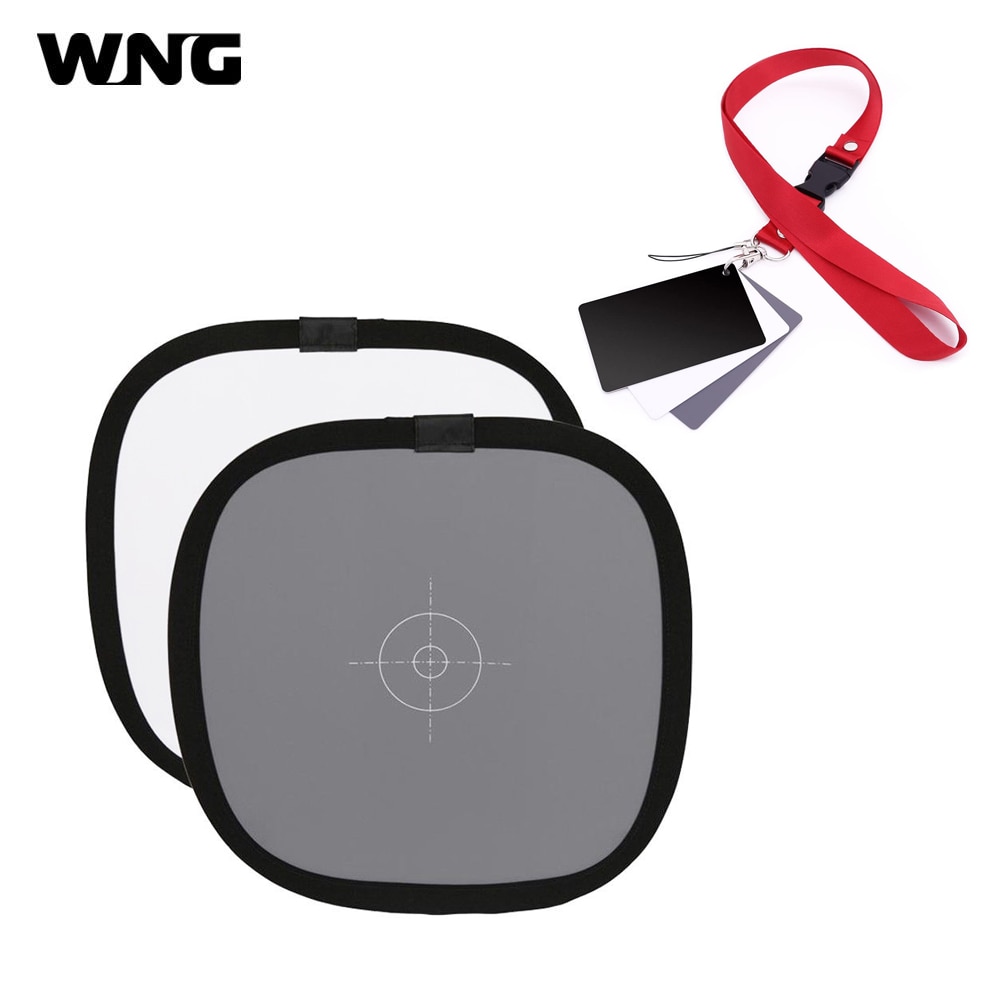 30CM/12 'Faltbare 18% 18 Grad Grau Reflektor Karte Grau/Weiß Referenz Karte Weißabgleich Karte Bausatz Foto Studio Zubehör