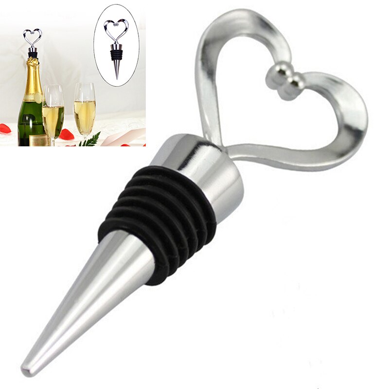 Edelstahl Herz Wein Stopfen Champagner Wein Flasche Stopper Neue Jahr Valentines Hochzeit Gefälligkeiten Korkenzieher Küche Zubehör